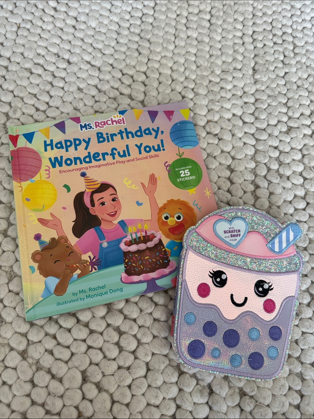 Ms Rachel Happy Birthday, Wonderful You! & Bubble Tea scratch sniff book